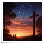 Preghiera nel tramonto